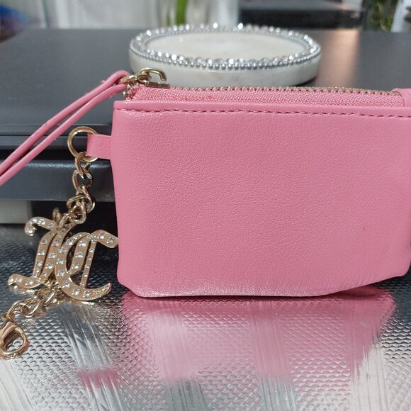 Juicy Couture Mini Clip On Bag Coin Purse Mini Wallet BLINGY JC Logo Cute - Picture 3 of 8